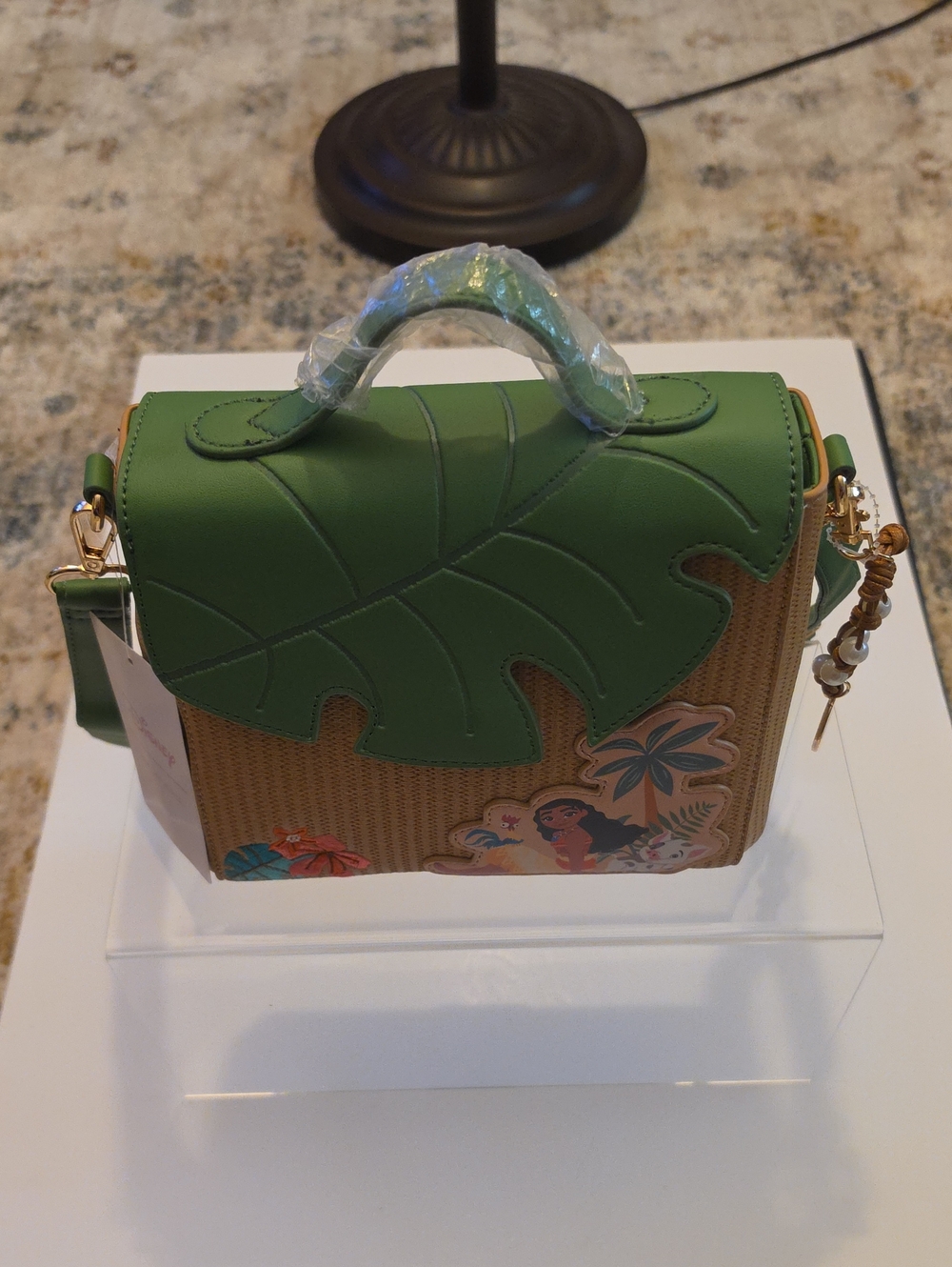 Disney Her Universe Moana Rattan Leaf Crossbody. NWT.